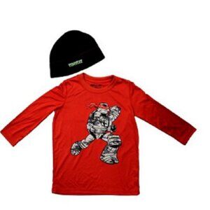 Boys Teenage Mutant Ninja Turtle T-shirt and Beanie Combo (L 10/12) - NEW